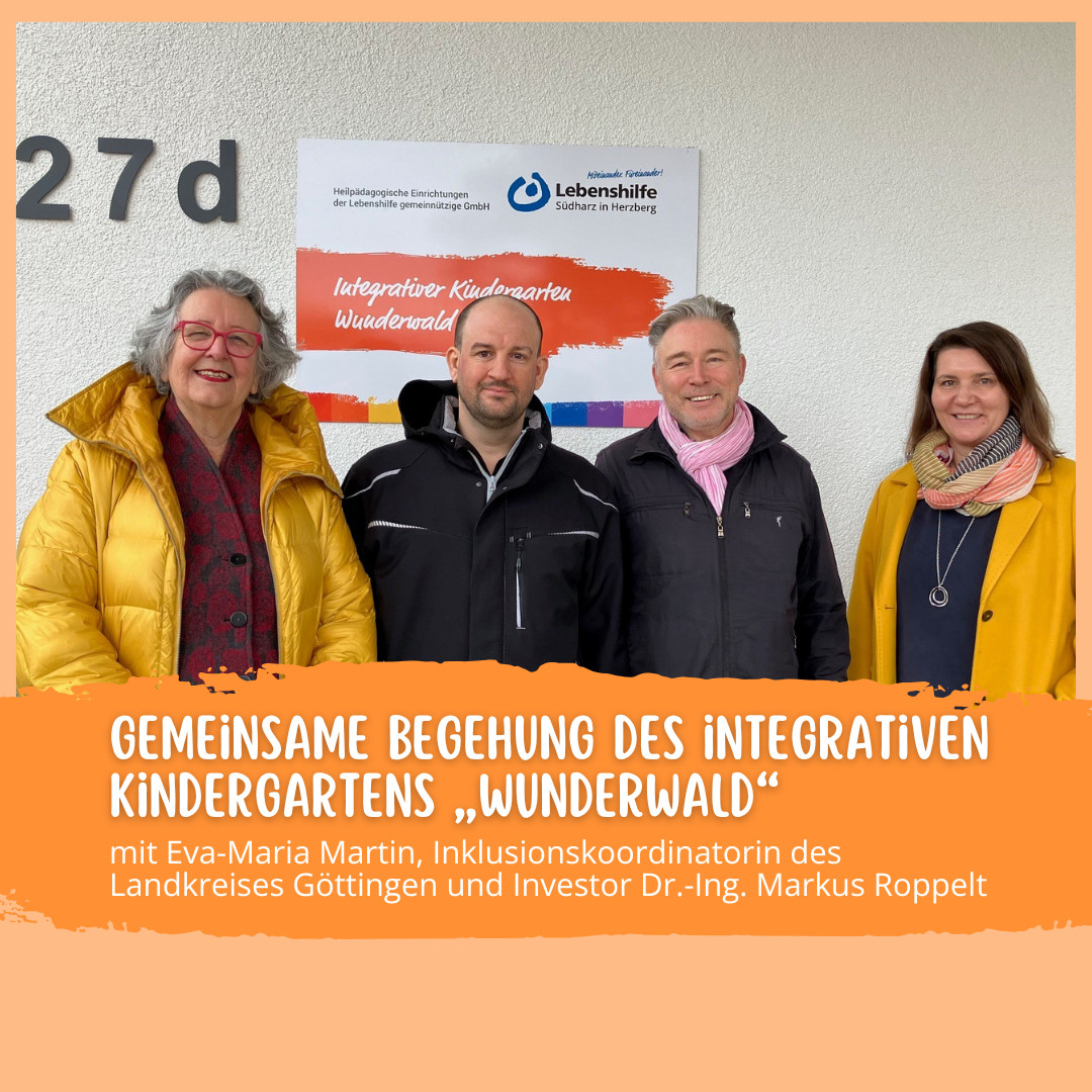 Gemeinsame Begehung des integrativen Kindergartens 